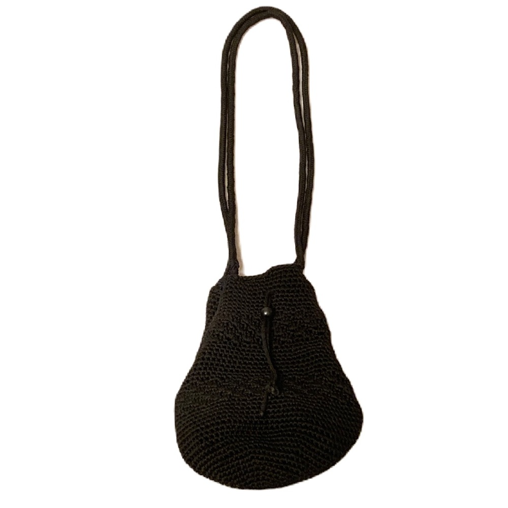 Host Pickblack Knit Drawstring Knapsnack Bag Purse - image 3